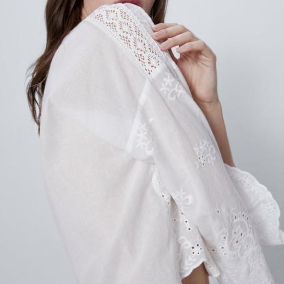 ZARA | Embroidered Blouse - Picture 6 of 8